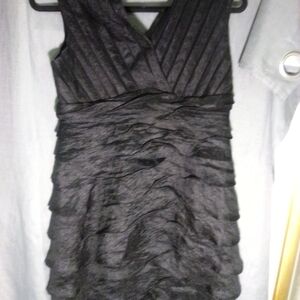 Searlett Nite Elegant Black Sleeveless Cocktail Evening  Dress